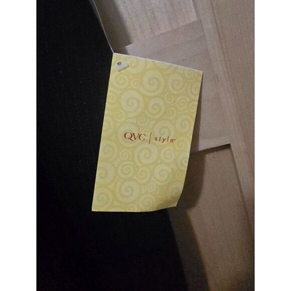 QVC David Dart Black & White Pinstripe Skirt Large Cotton/Polyester - Picture 2 of 6